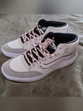 NEW Women's Vans Zahba Mid Top Gray Multicolor Sneaker Shoes Size 8.5
